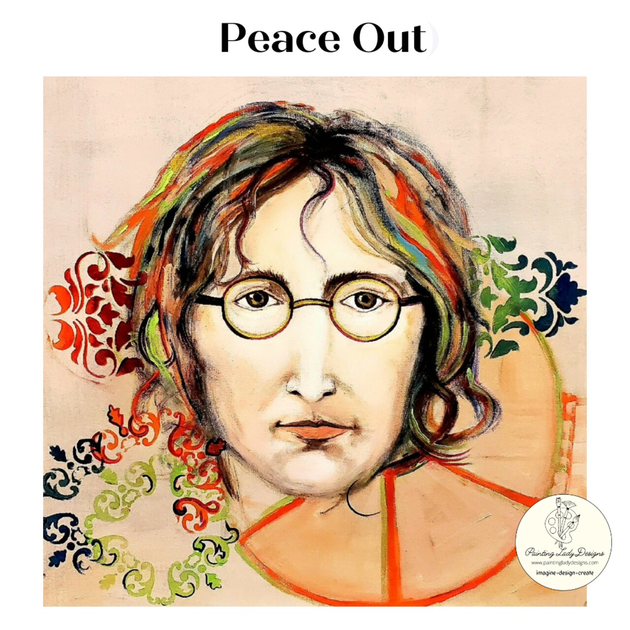 PEACE OUT - Art Paper for Decoupage, Wall Art or Furniture Art (18x18)